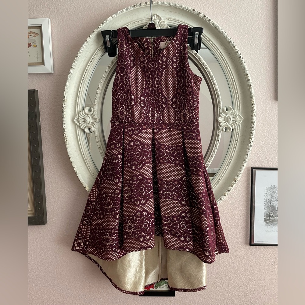 Girls High Low Lace Gown